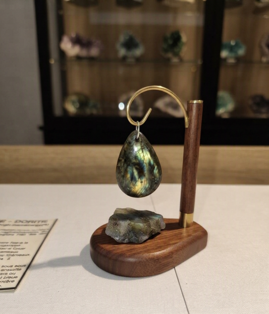 PENDENTIFS EN LABRADORITE VERTE