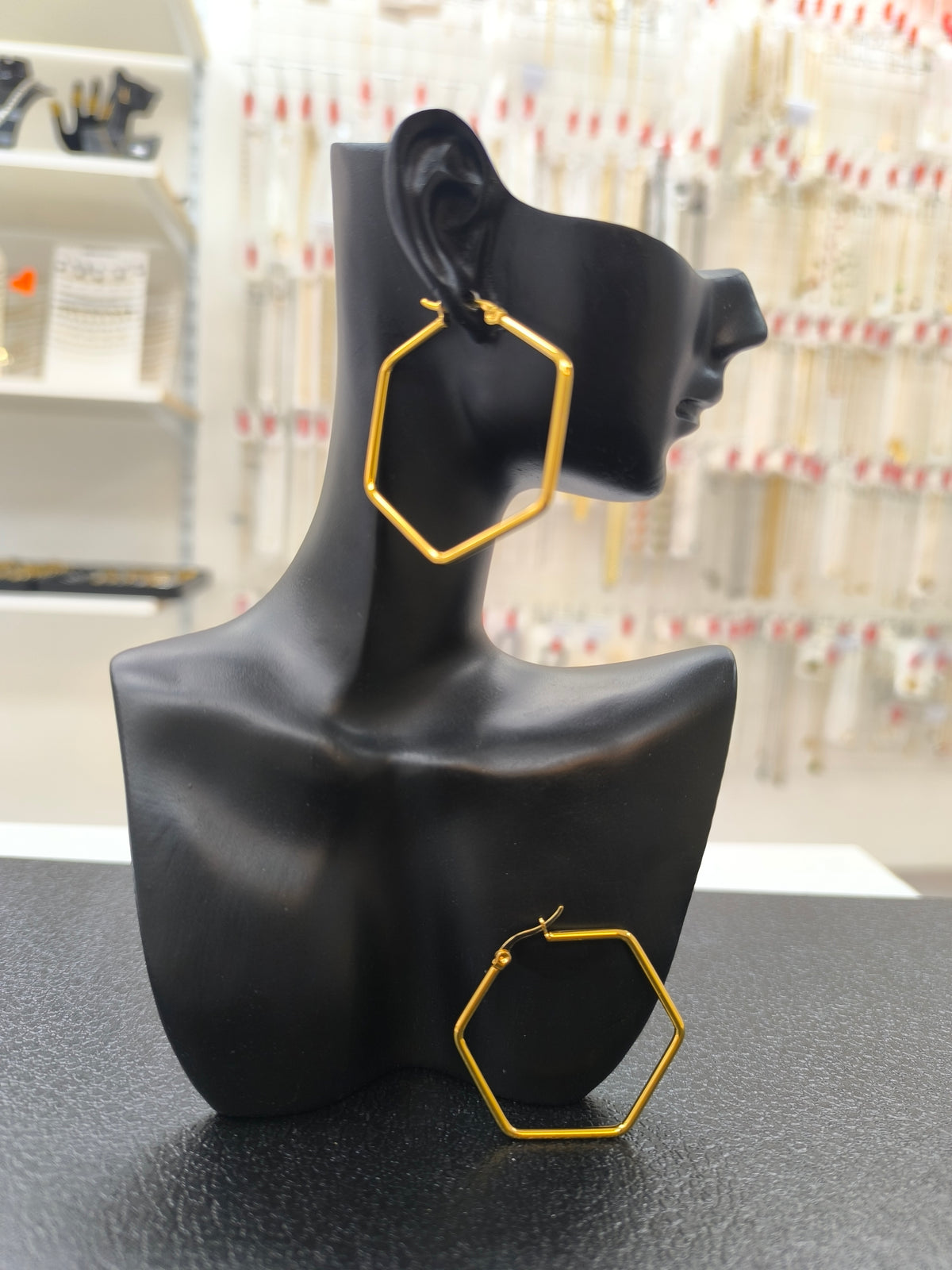 Créoles dorées hexagone