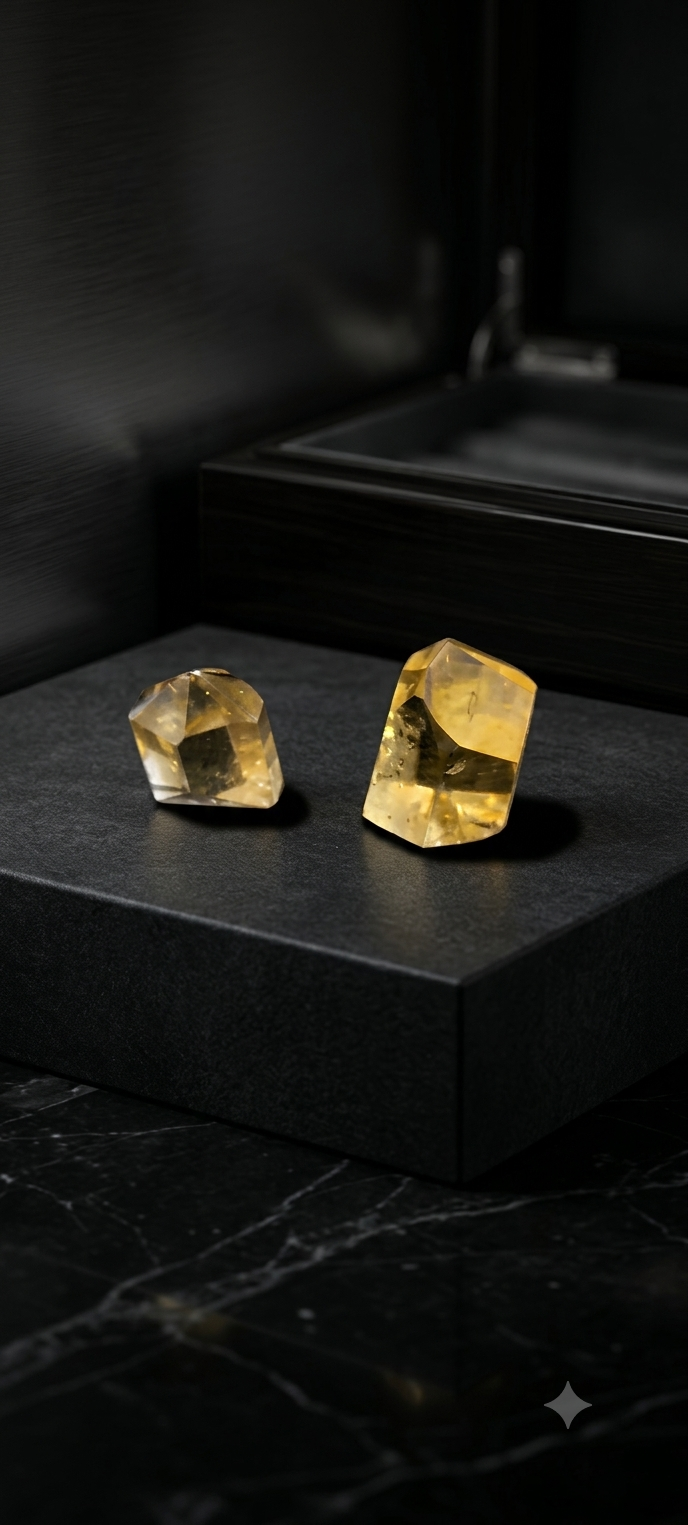 Prisme en citrine naturelle