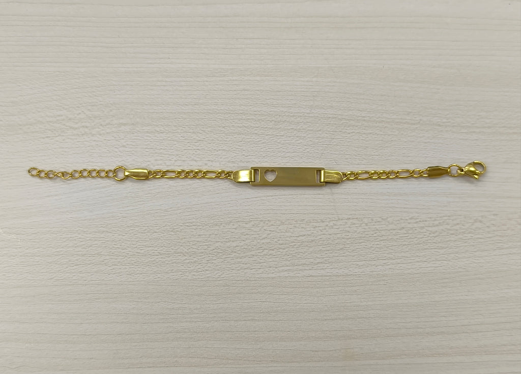 Bracelet bébé et enfant 3 mois à 3 ans en acier inoxydable, à graver