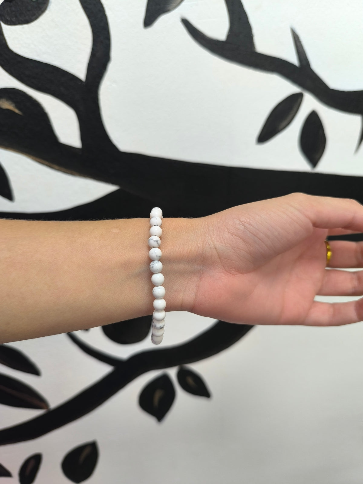 Bracelet en howlite naturelle