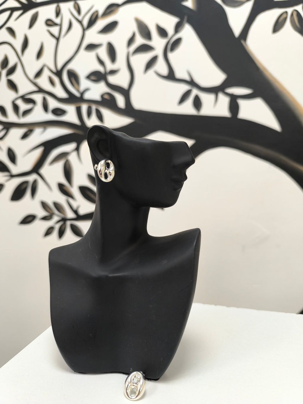 Boucles d'oreilles clou grain de café en acier inoxydable