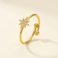 Bague réglable dorée étoile