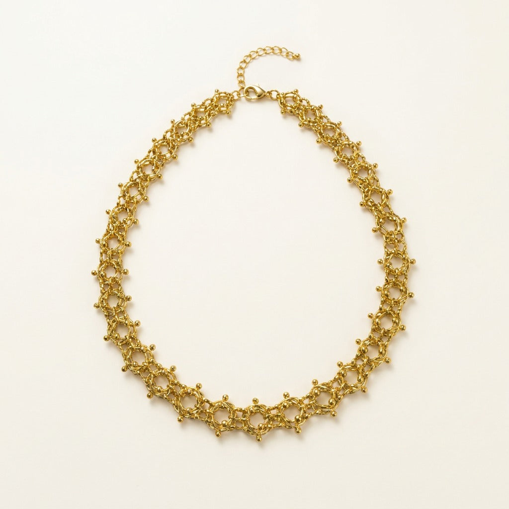 Collier maille cyclone en acier inoxydable