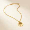 Collier pendentif ॐ « Om » en acier inoxydable, modèle 1, doré