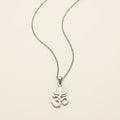 Collier pendentif ॐ « Om » en acier inoxydable, modèle 4