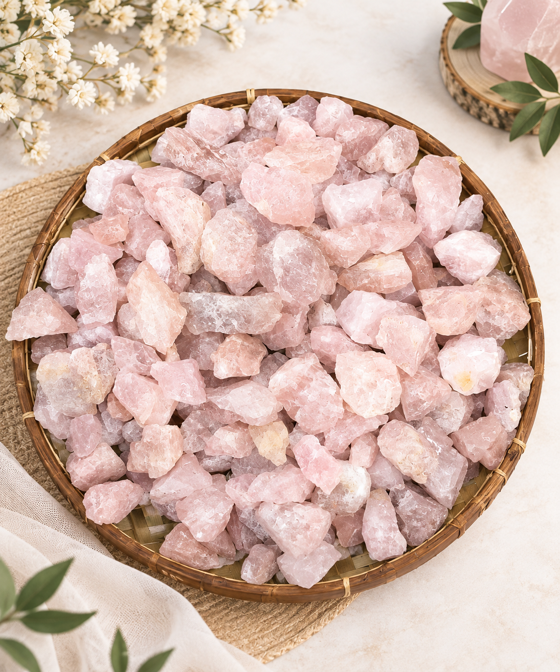Quartz rose brut au kilo