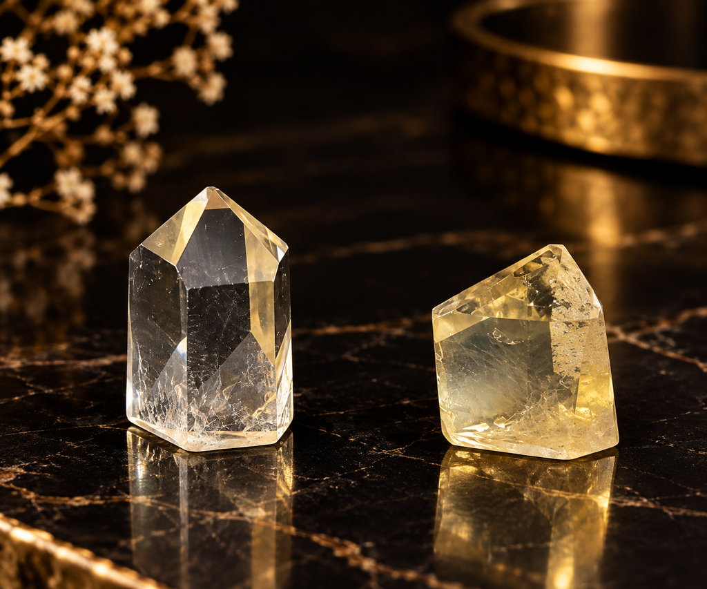 Prisme en citrine naturelle
