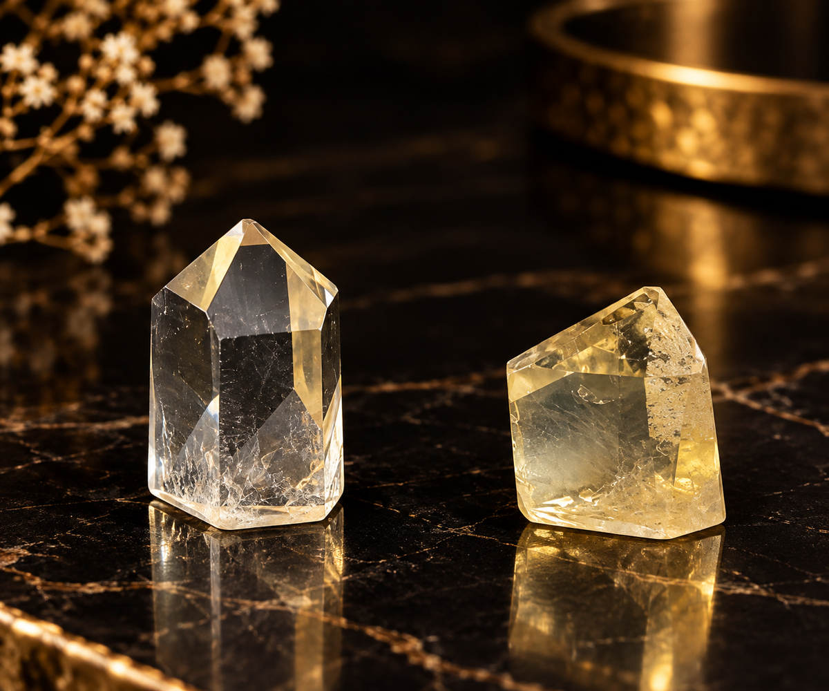 Prisme en citrine naturelle