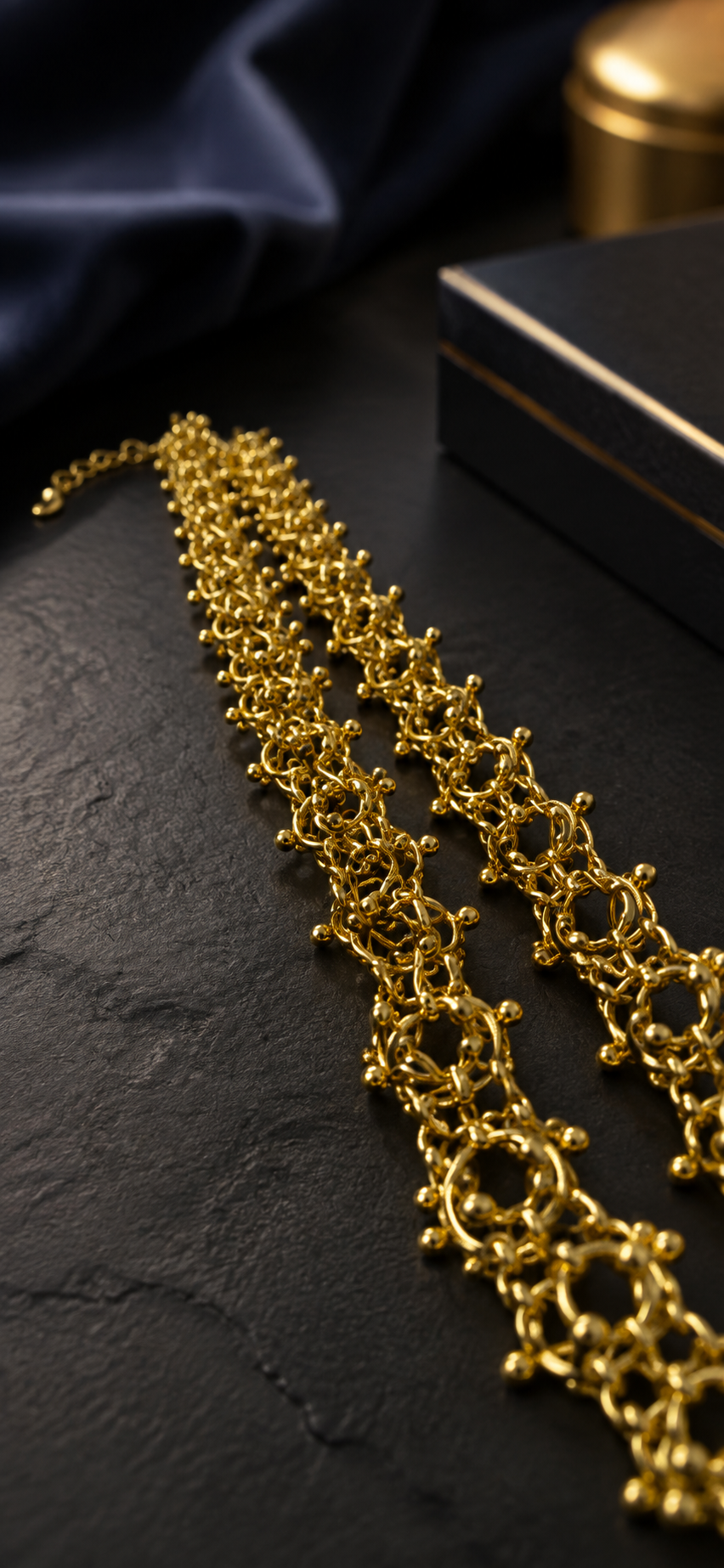 Collier maille cyclone en acier inoxydable
