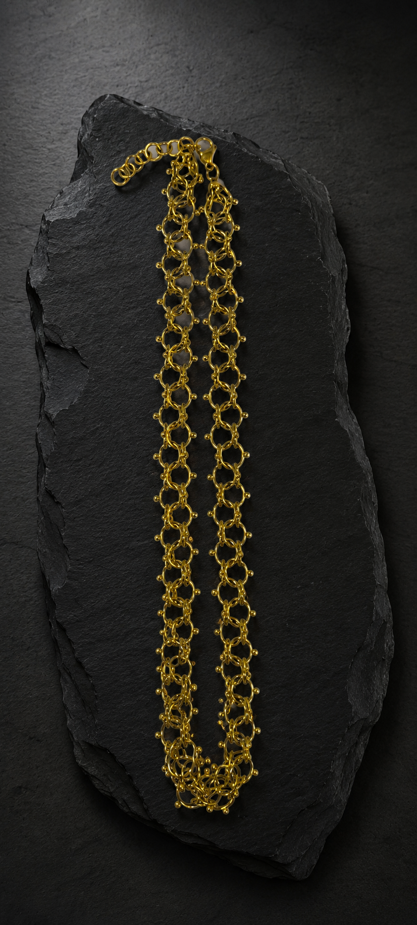 Collier maille cyclone en acier inoxydable