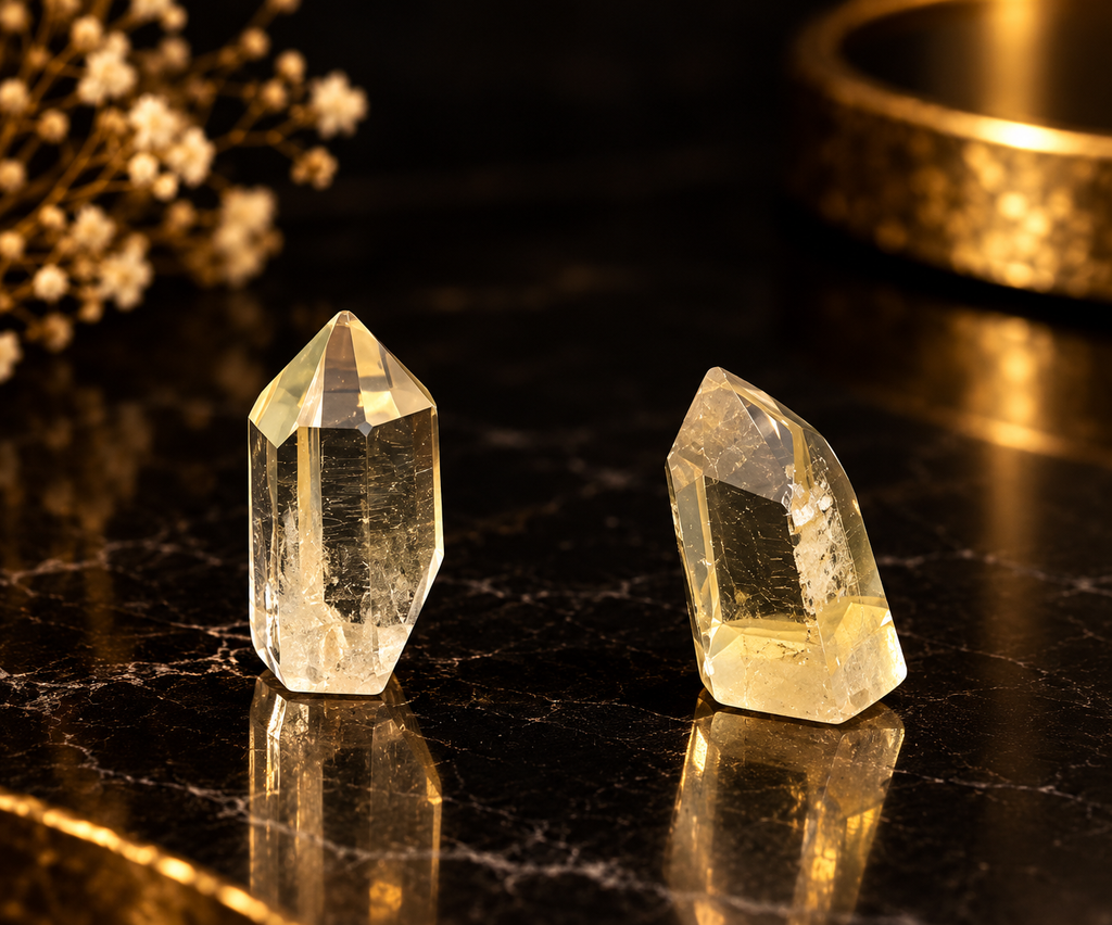 Prisme en citrine naturelle