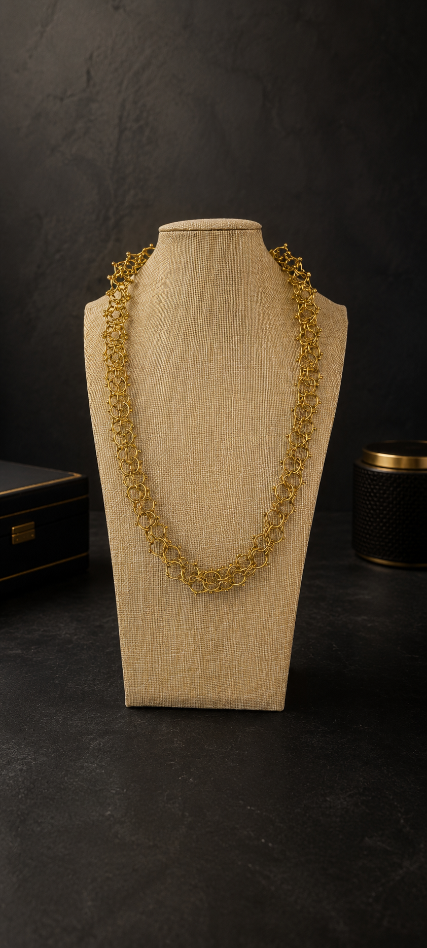 Collier maille cyclone en acier inoxydable