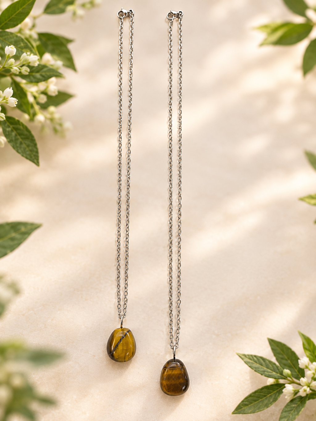 Collier pendentif œil de tigre