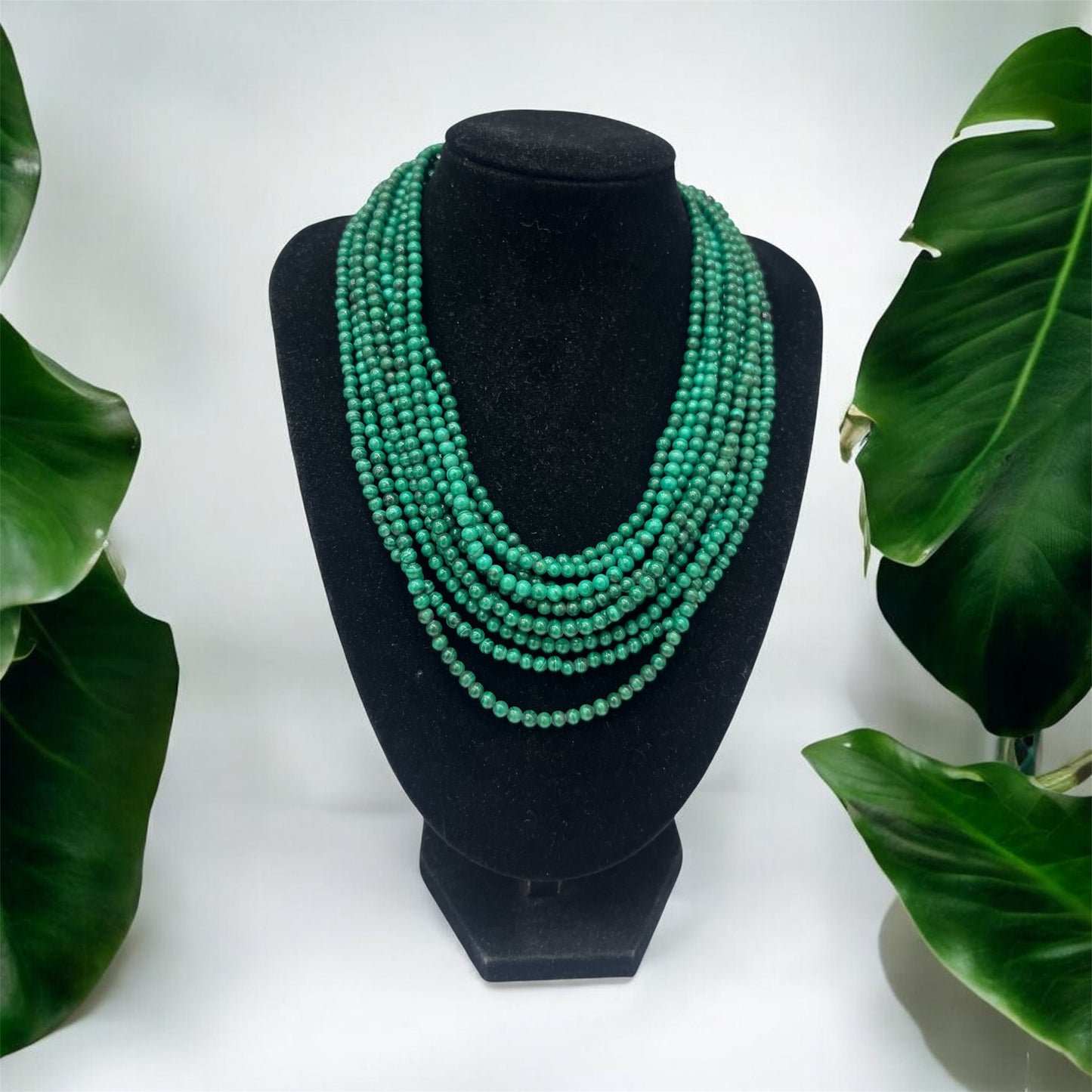 COLLIER PIERRE NATURELLE MALACHITE