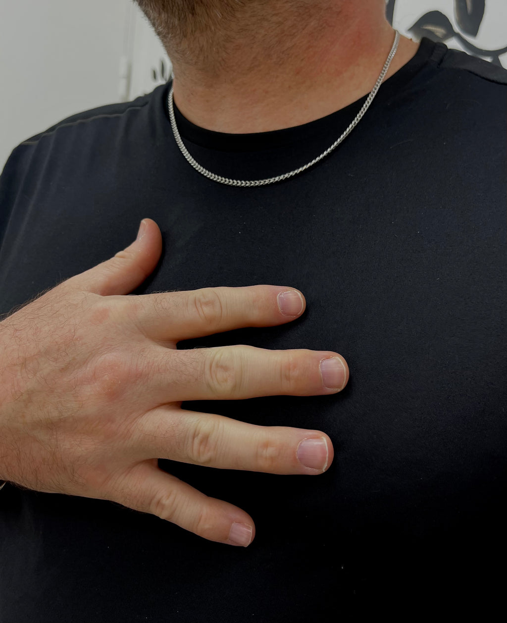 Collier chaîne gourmette en acier inoxydable