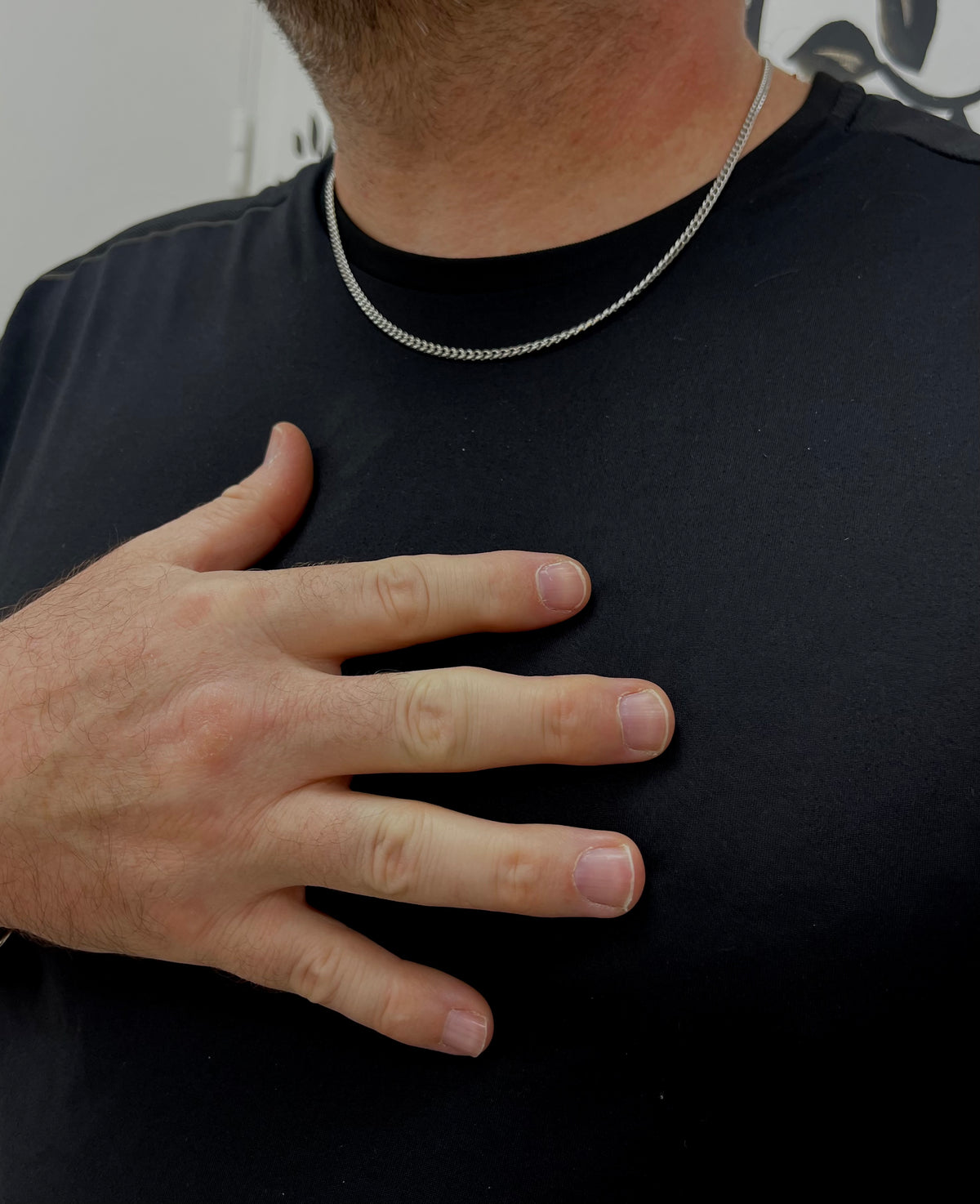 Collier chaîne gourmette en acier inoxydable