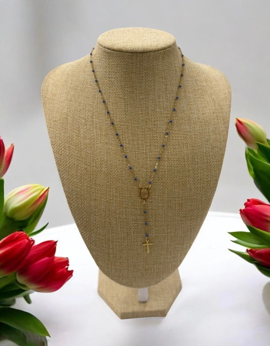 Collier chapelet en acier inoxydable