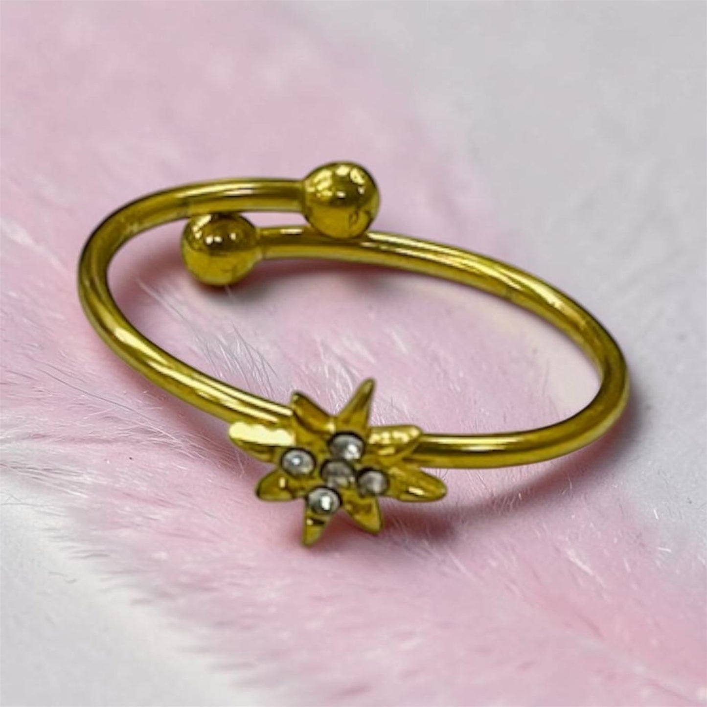 BAGUE REGLABLE DOREE ETOILE