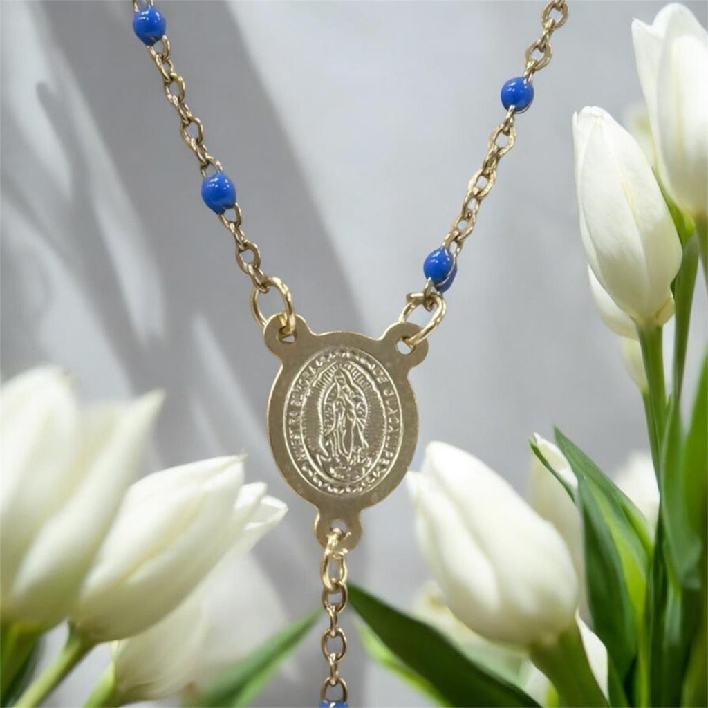 Collier chapelet en acier inoxydable