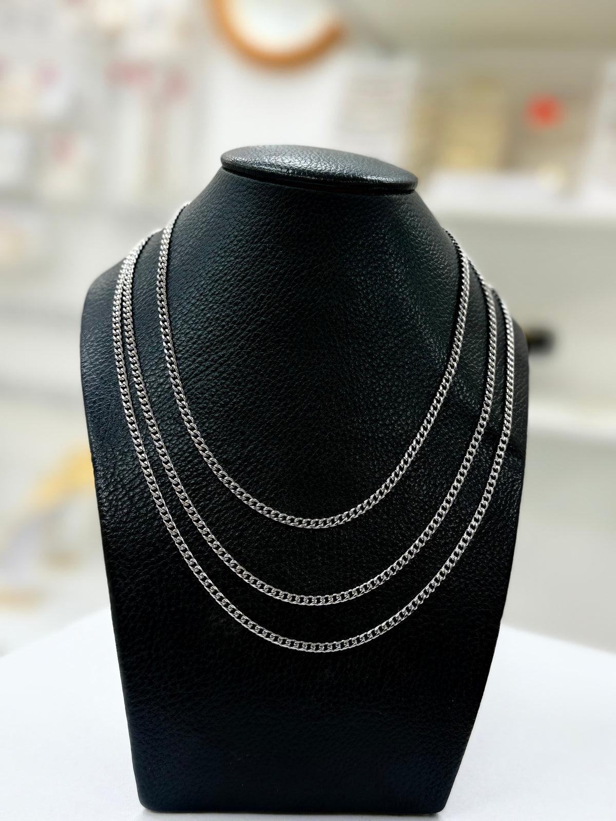 Collier chaîne gourmette en acier inoxydable