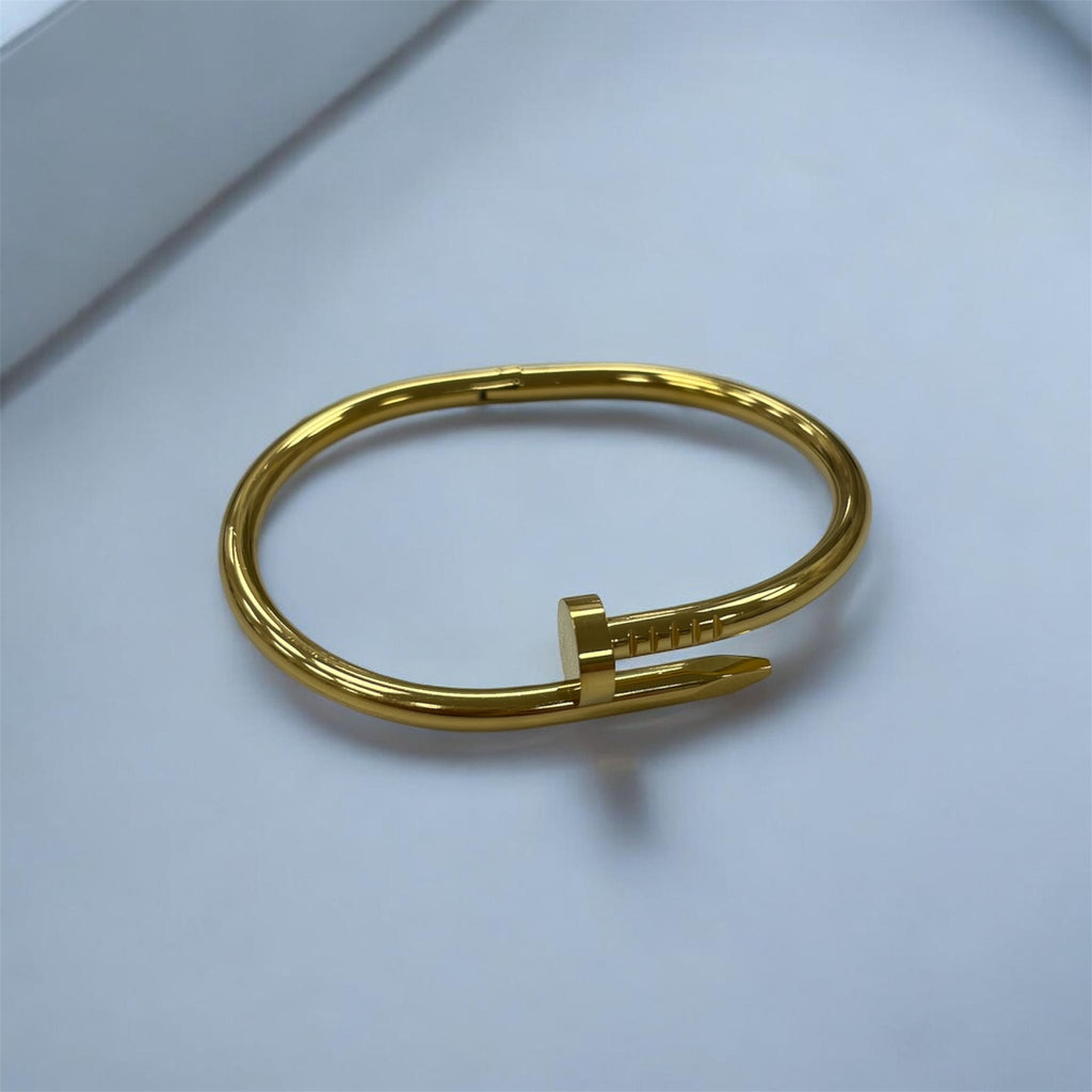 Bracelet clou rigide en acier inoxydable