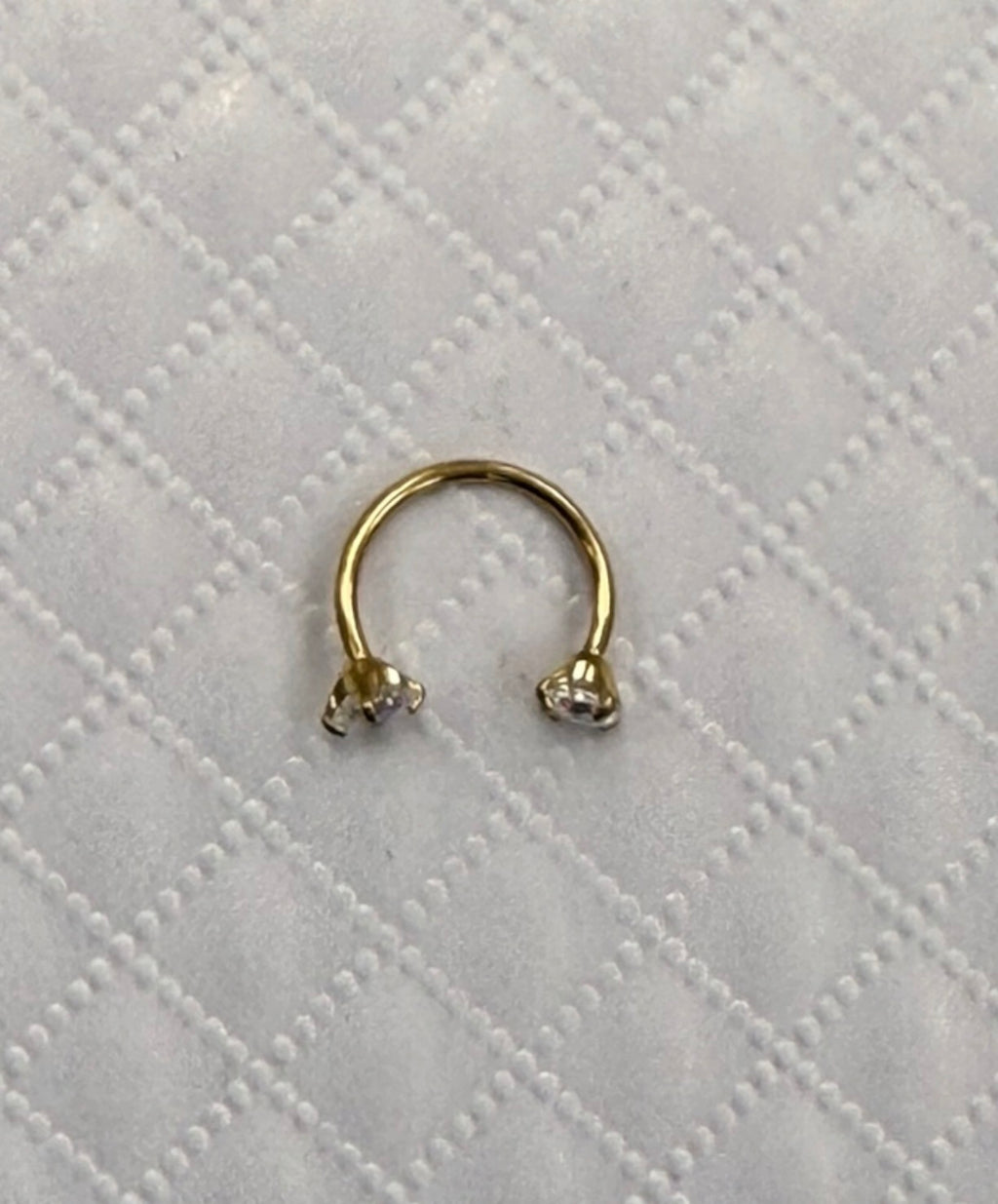 Piercing anneau de nez en acier inoxydable, 2 oxydes de zirconium