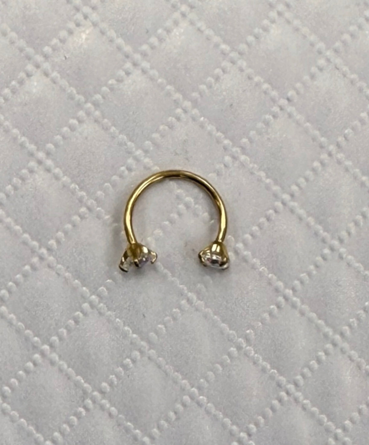 Piercing anneau de nez en acier inoxydable, 2 oxydes de zirconium