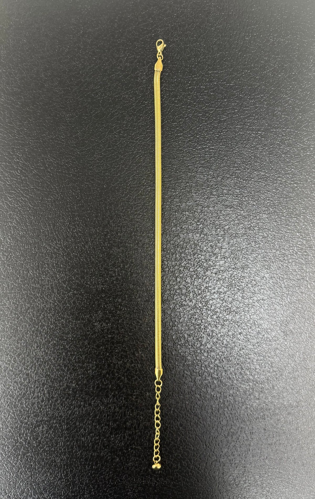 Chaîne de cheville maille miroir dorée