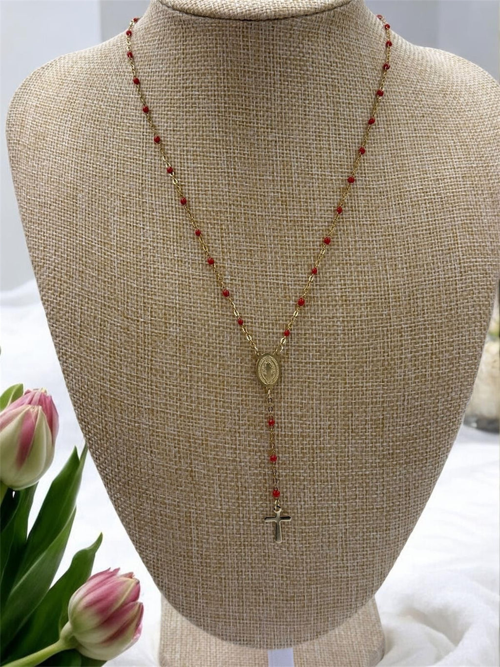 Collier chapelet en acier inoxydable