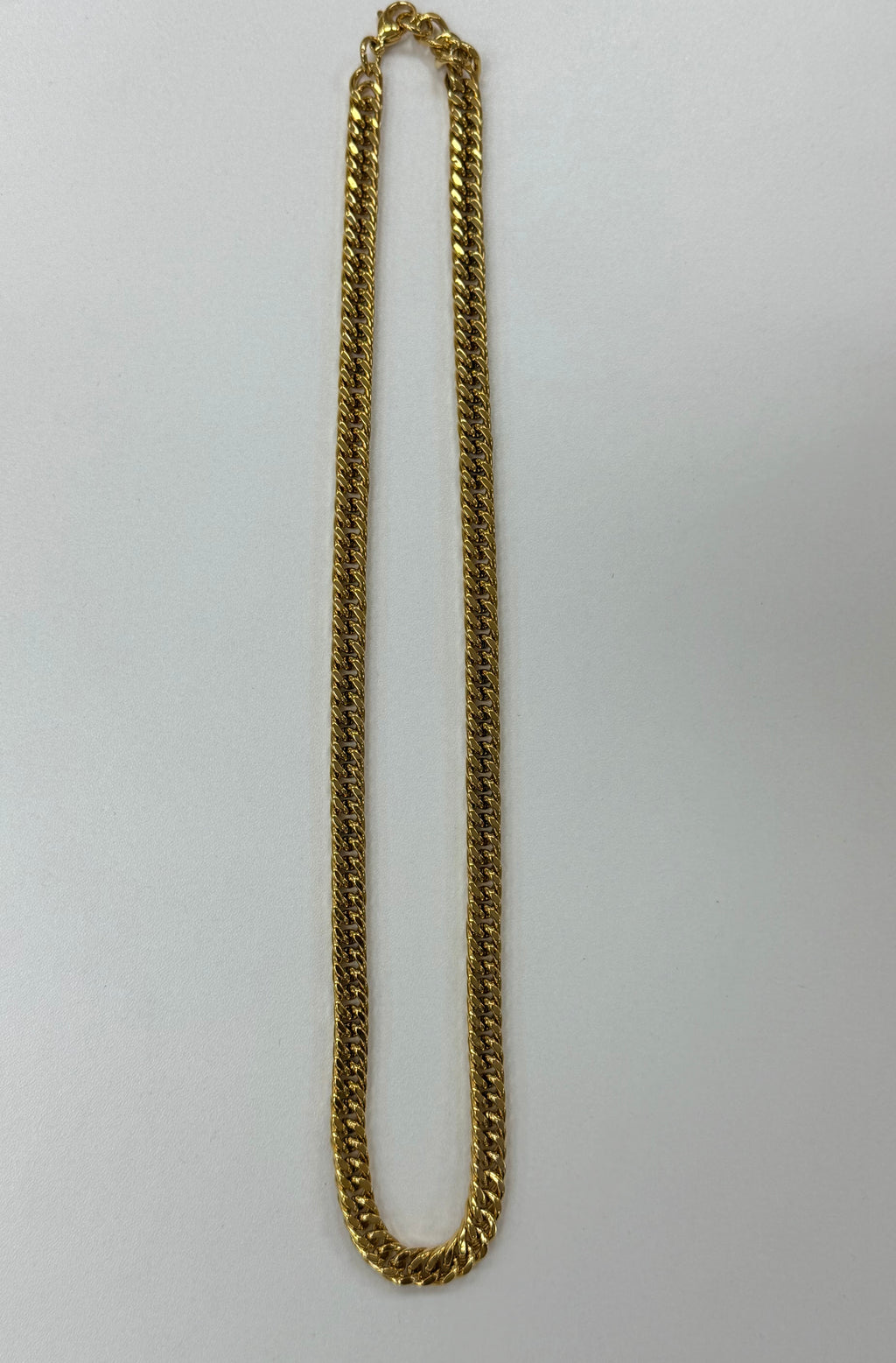 Collier chaîne maille cubaine en acier inoxydable