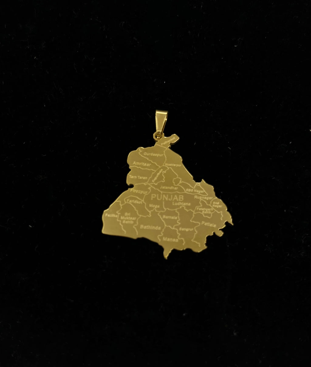 Pendentif du Punjab en acier inoxydable