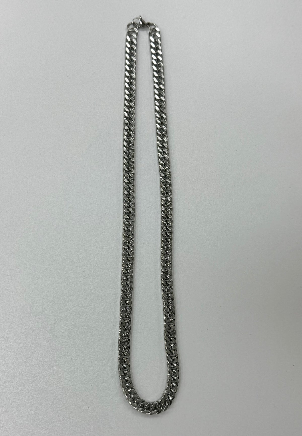 Collier chaîne maille cubaine en acier inoxydable