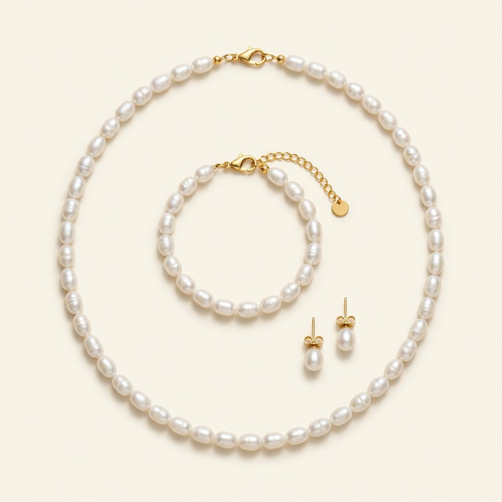 Parure perles d'eau douce Keishi