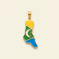 Pendentif des Comores en acier inoxydable, doré