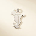 Pendentif de Mayotte en acier inoxydable, argenté