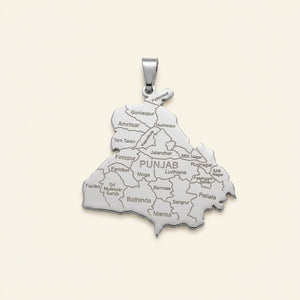 Pendentif du Punjab en acier inoxydable