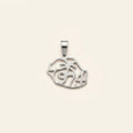 Pendentif Réunion 974 découpé en acier inoxydable, argenté