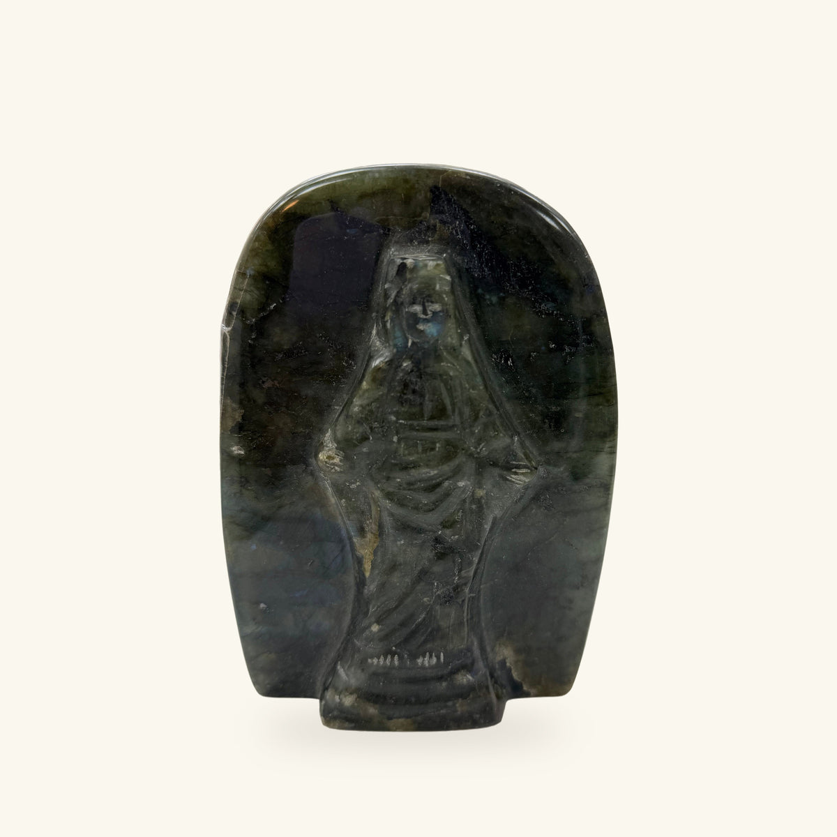Vierge noire en labradorite